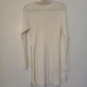 Bar III Womens Cream Turtle Neck Sweater Dress XS
